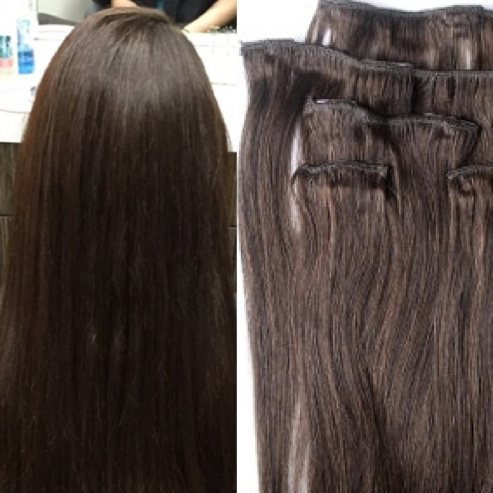 18" 100% Clip in Human Hair Extensions 7Pcs,14 clips #2